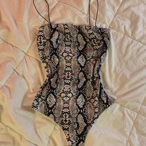 Windsor snakeskin body suit